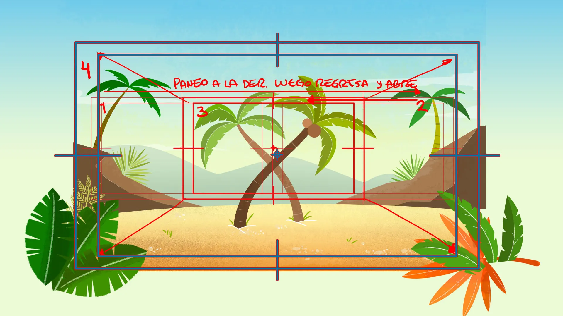 Storyboard de la animación infantil Palabras Mágicas