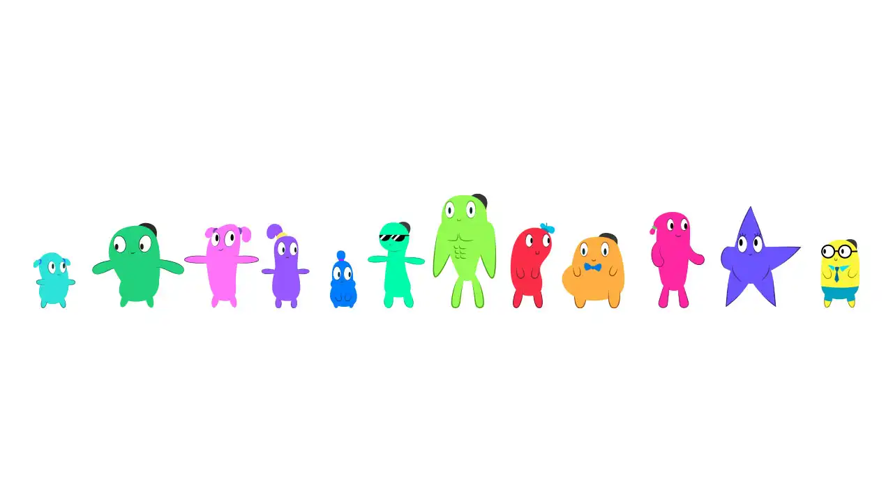 Personajes de la serie Midot Power Kids de Tutorah Kids